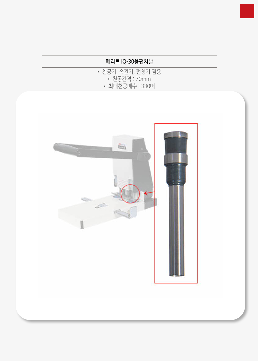 메리트 IQ 30용펀치날 6x30mm 1개 상세 이미지 1